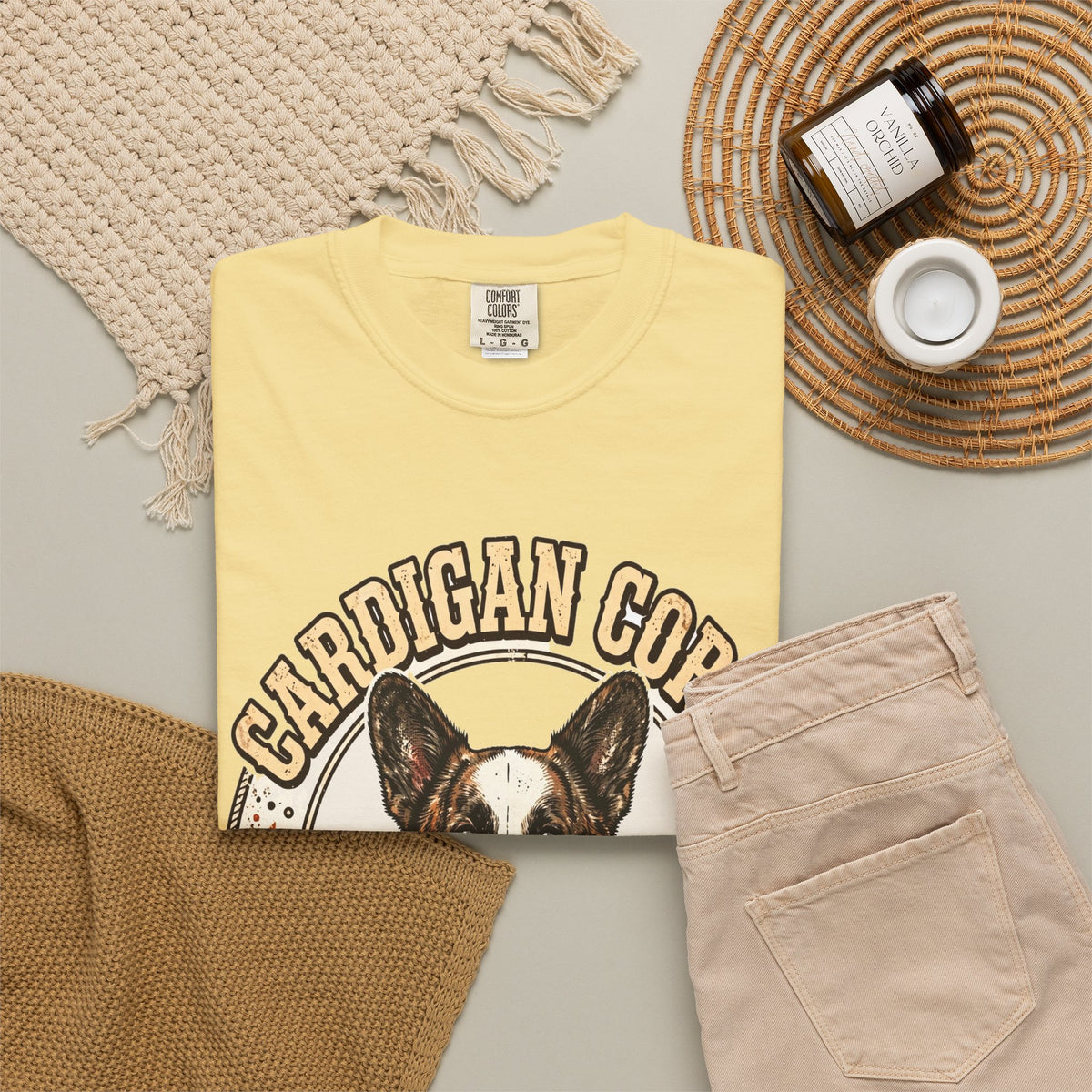 'Corgi Long Low Legend Cardigan' Cardigan Welsh Corgi T-Shirt — alternate view