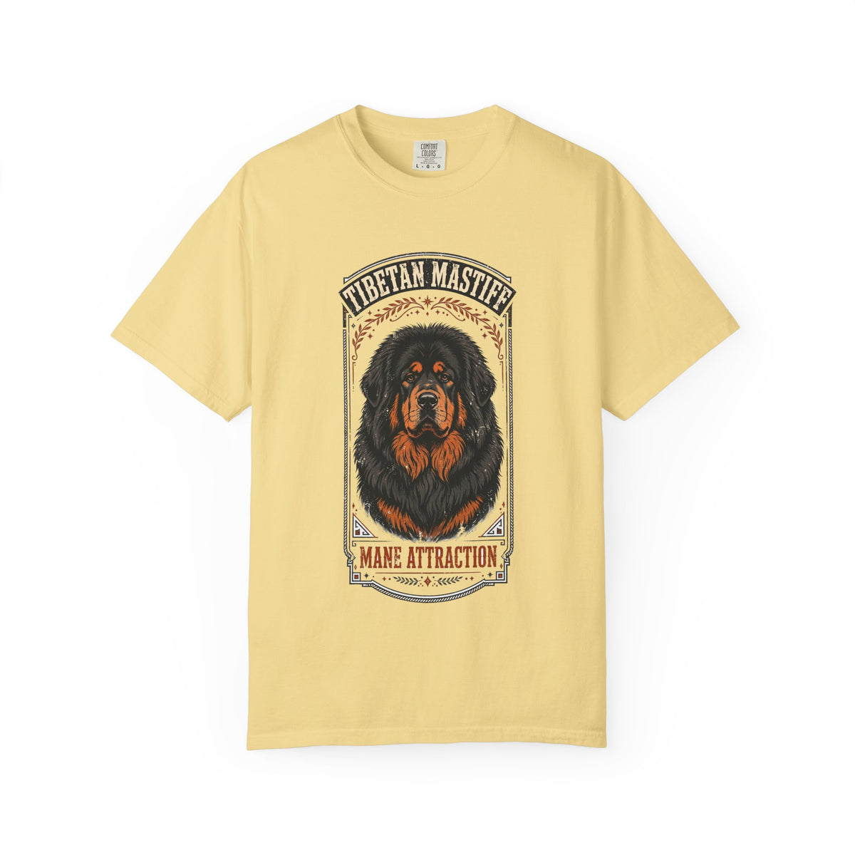 'Mane Attraction' Tibetan Mastiff T-Shirt — alternate view
