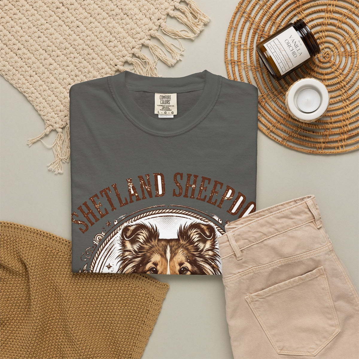 'Sheltie Shuffle' Shetland Sheepdog T-Shirt — alternate view