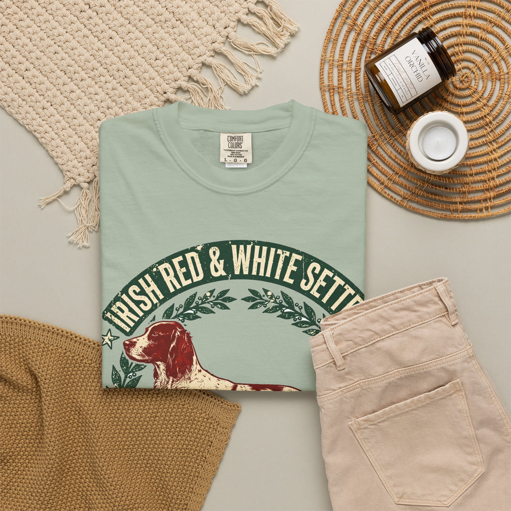 'Red White Fetch' Irish Red and White Setter T-Shirt — alternate view