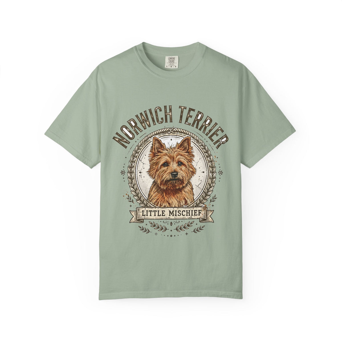 'Little Mischief' Norwich Terrier T-Shirt — alternate view