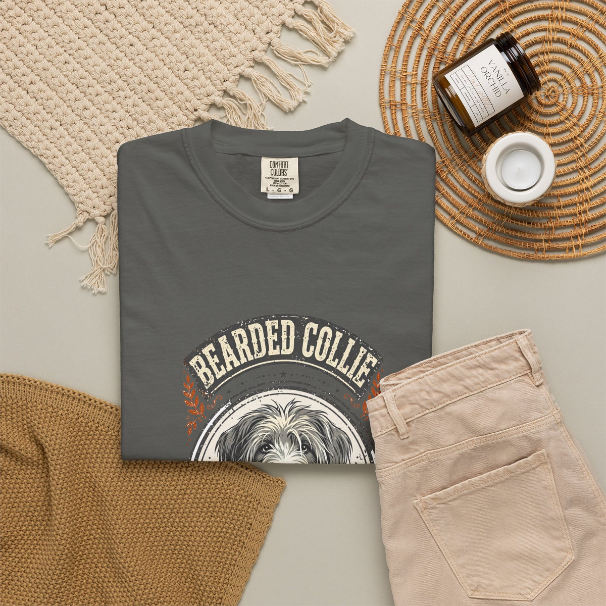 'Beardie Bounce' Bearded Collie T-Shirt — alternate view