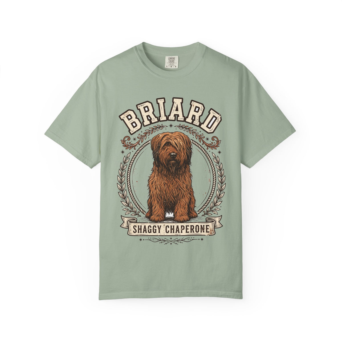 'Shaggy Chaperone' Briard T-Shirt — alternate view