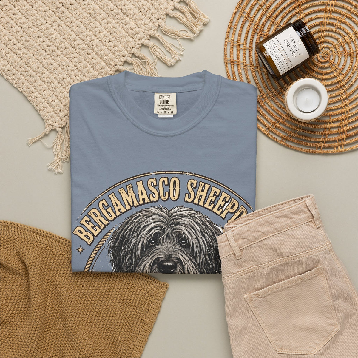 'Flock Star' Bergamasco Sheepdog T-Shirt — alternate view