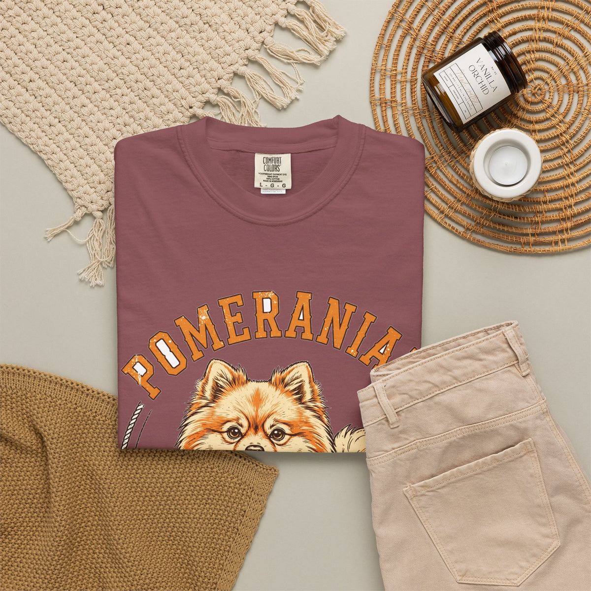 'Big Bark Energy' Pomeranian T-Shirt — alternate view