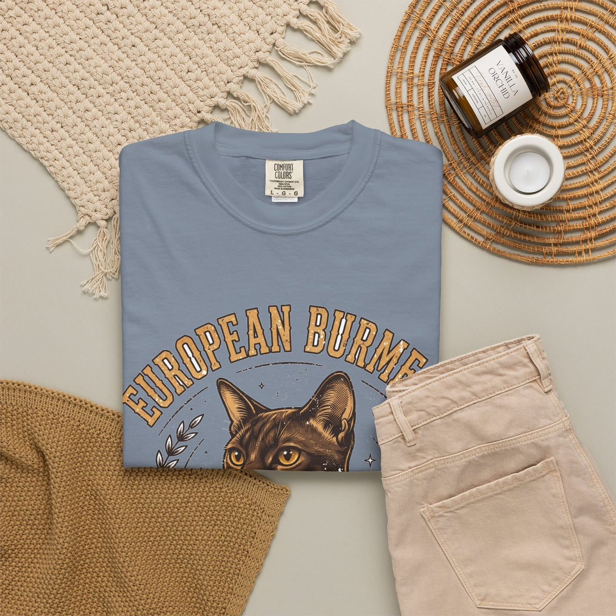 'Euro Chic' European Burmese Cat T-Shirt — alternate view
