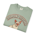 'Point Taken' Colorpoint Shorthair Cat T-Shirt — alternate view