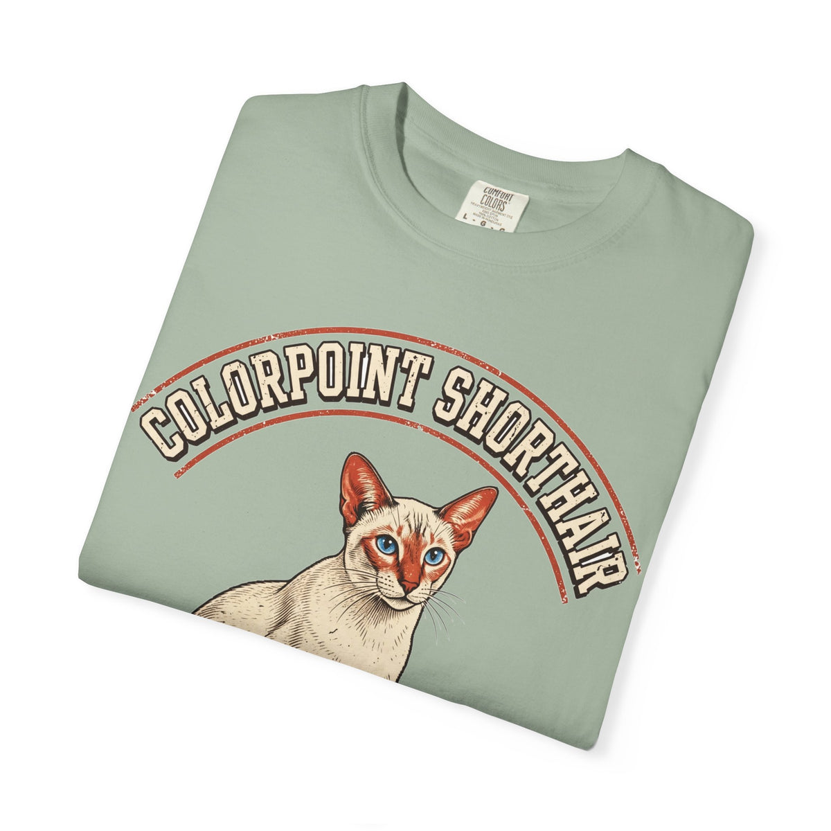 'Point Taken' Colorpoint Shorthair Cat T-Shirt — alternate view