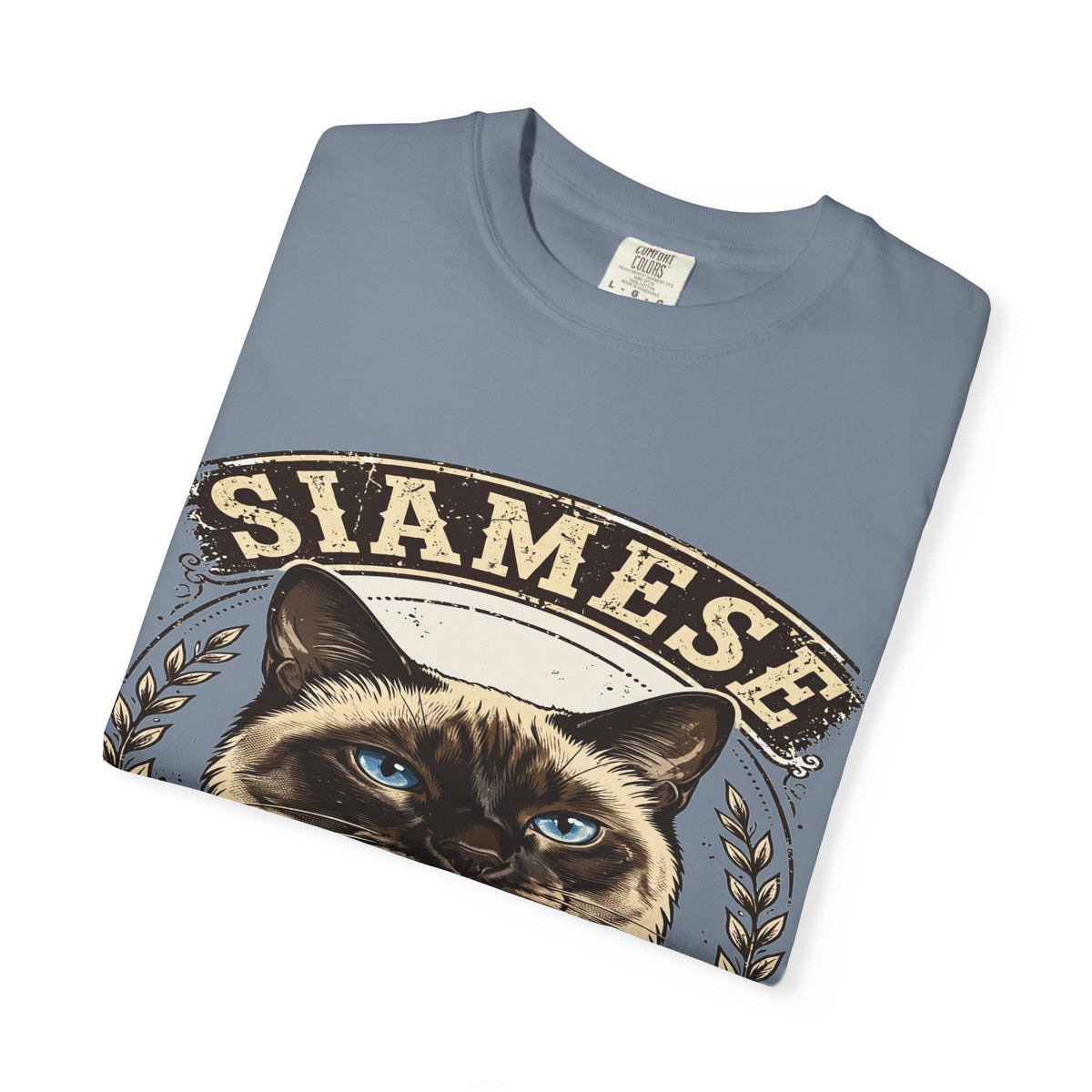 'Blue-Eyed Chatterbox' Siamese Cat T-Shirt — alternate view