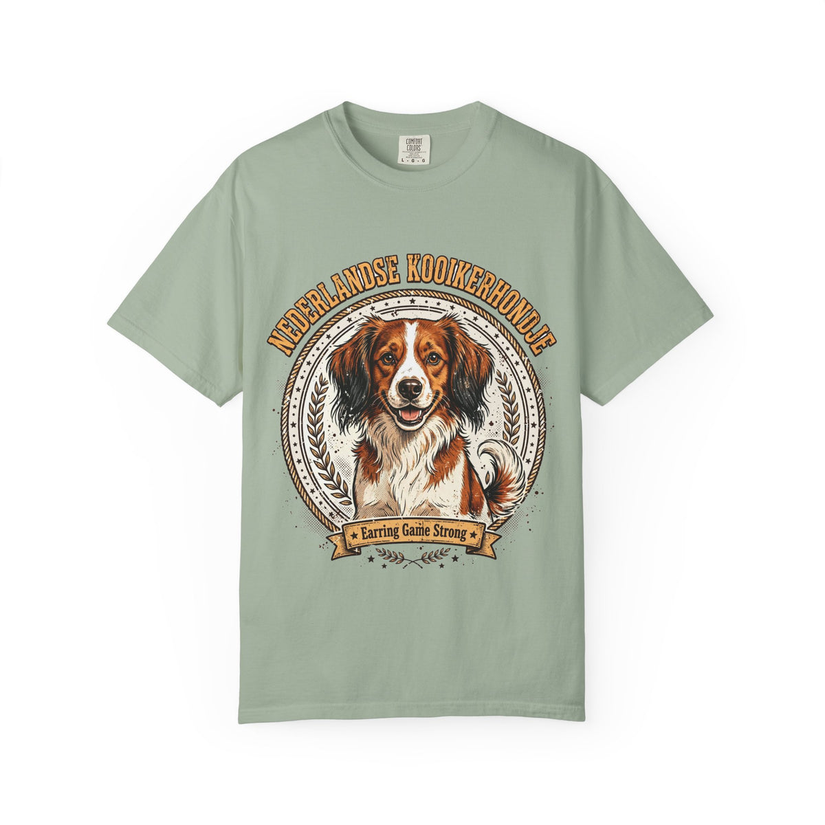 'Earring Game Strong' Nederlandse Kooikerhondje T-Shirt — alternate view