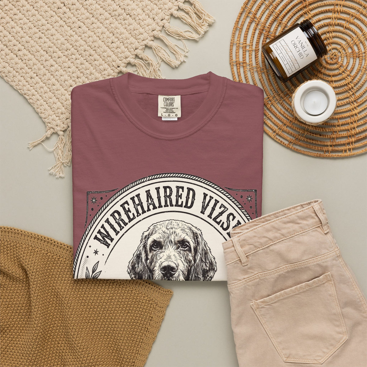 'Bearded Rocket' Wirehaired Vizsla T-Shirt — alternate view