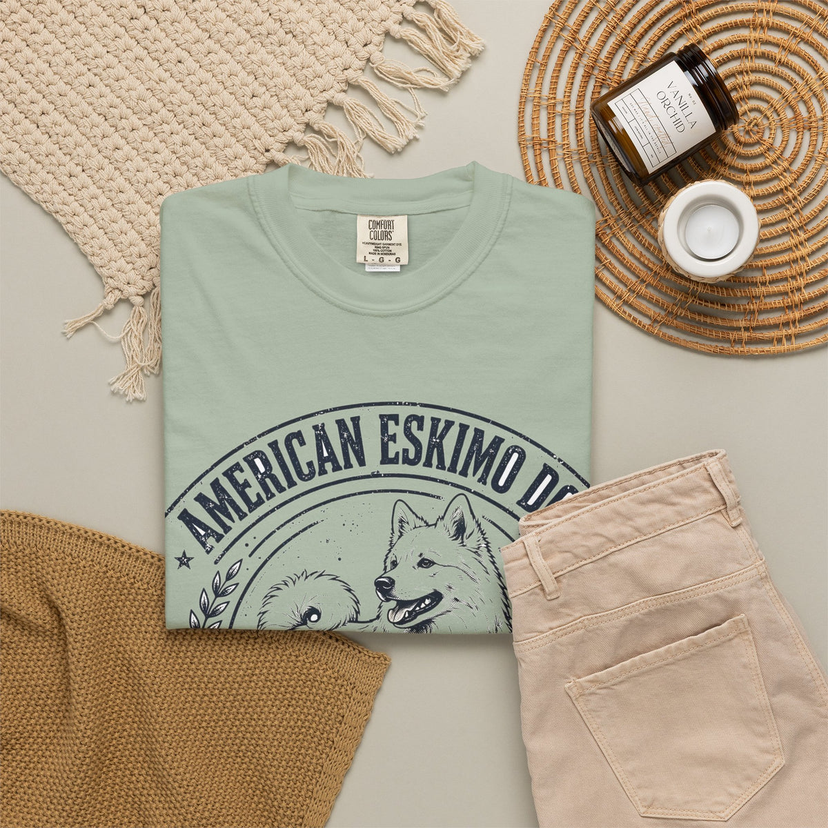 'Snowball Soul' American Eskimo Dog T-Shirt — alternate view
