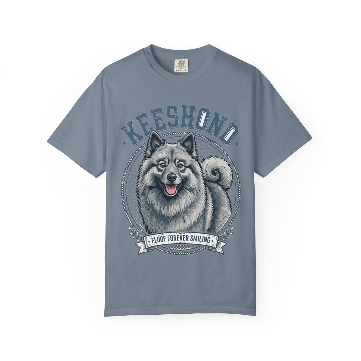 'Floof Forever Smiling' Keeshond T-Shirt — alternate view