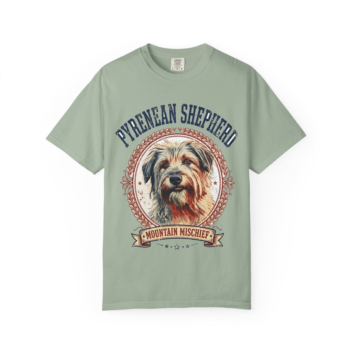 'Mountain Mischief' Pyrenean Shepherd T-Shirt — alternate view
