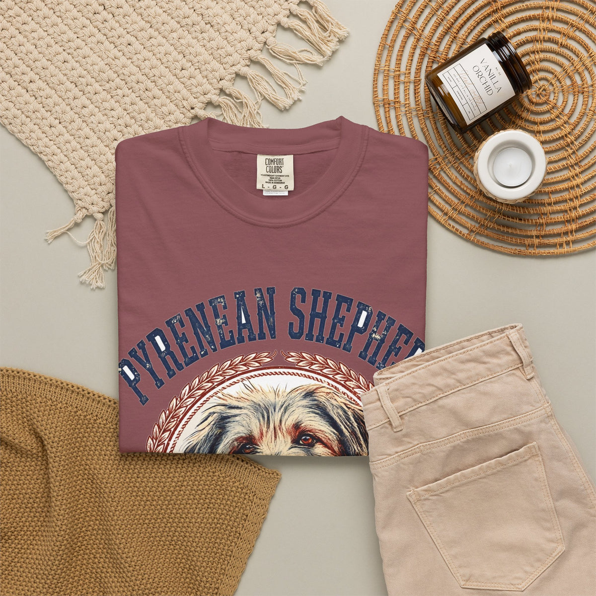 'Mountain Mischief' Pyrenean Shepherd T-Shirt — alternate view