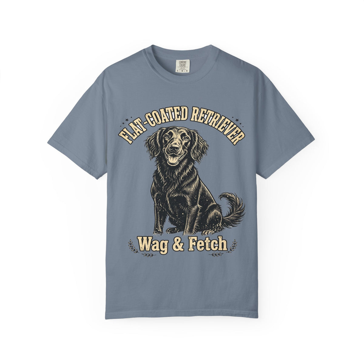 'Wag & Fetch' Flat-Coated Retriever T-Shirt — alternate view