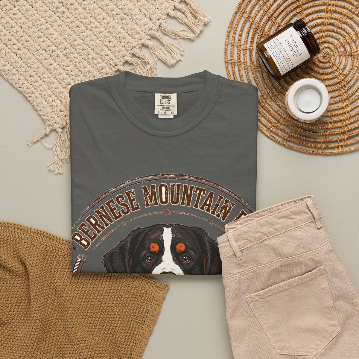 'Alpine Sweetheart' Bernese Mountain Dog T-Shirt — alternate view