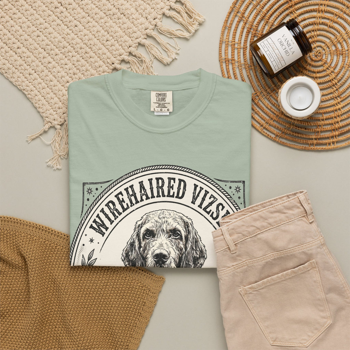 'Bearded Rocket' Wirehaired Vizsla T-Shirt — alternate view