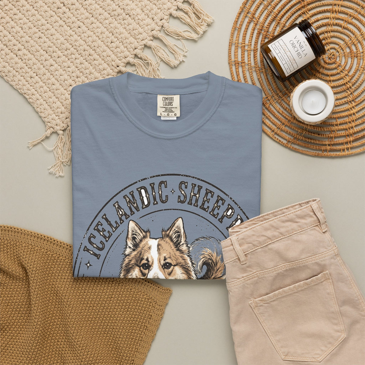 'Viking Vibes' Icelandic Sheepdog T-Shirt — alternate view