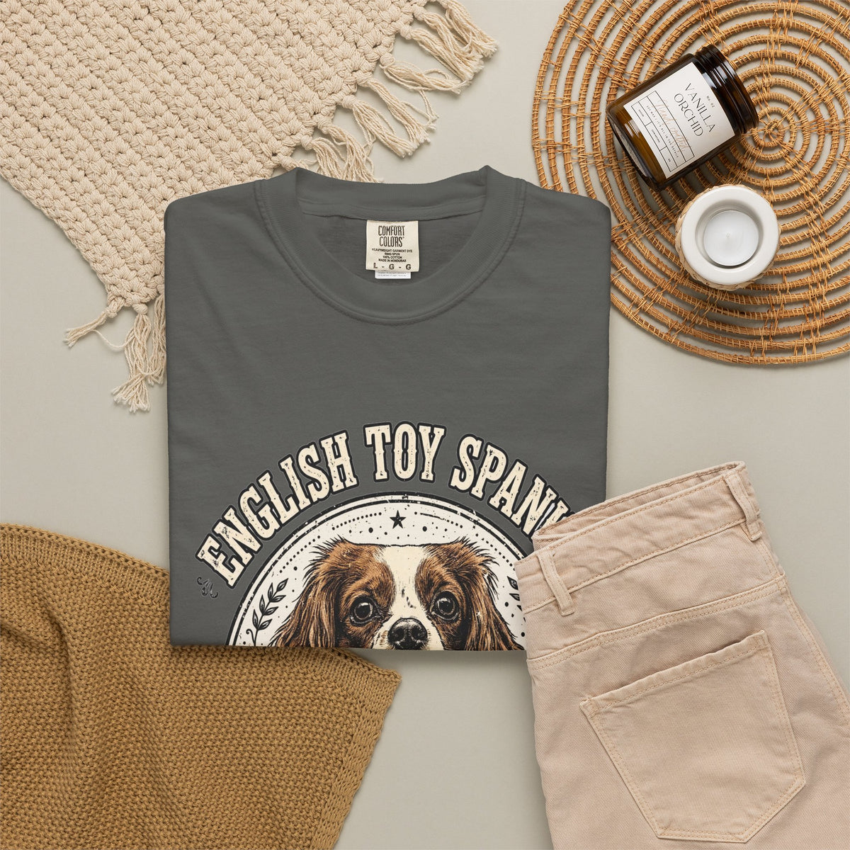 'Lap Royalty' English Toy Spaniel T-Shirt — alternate view