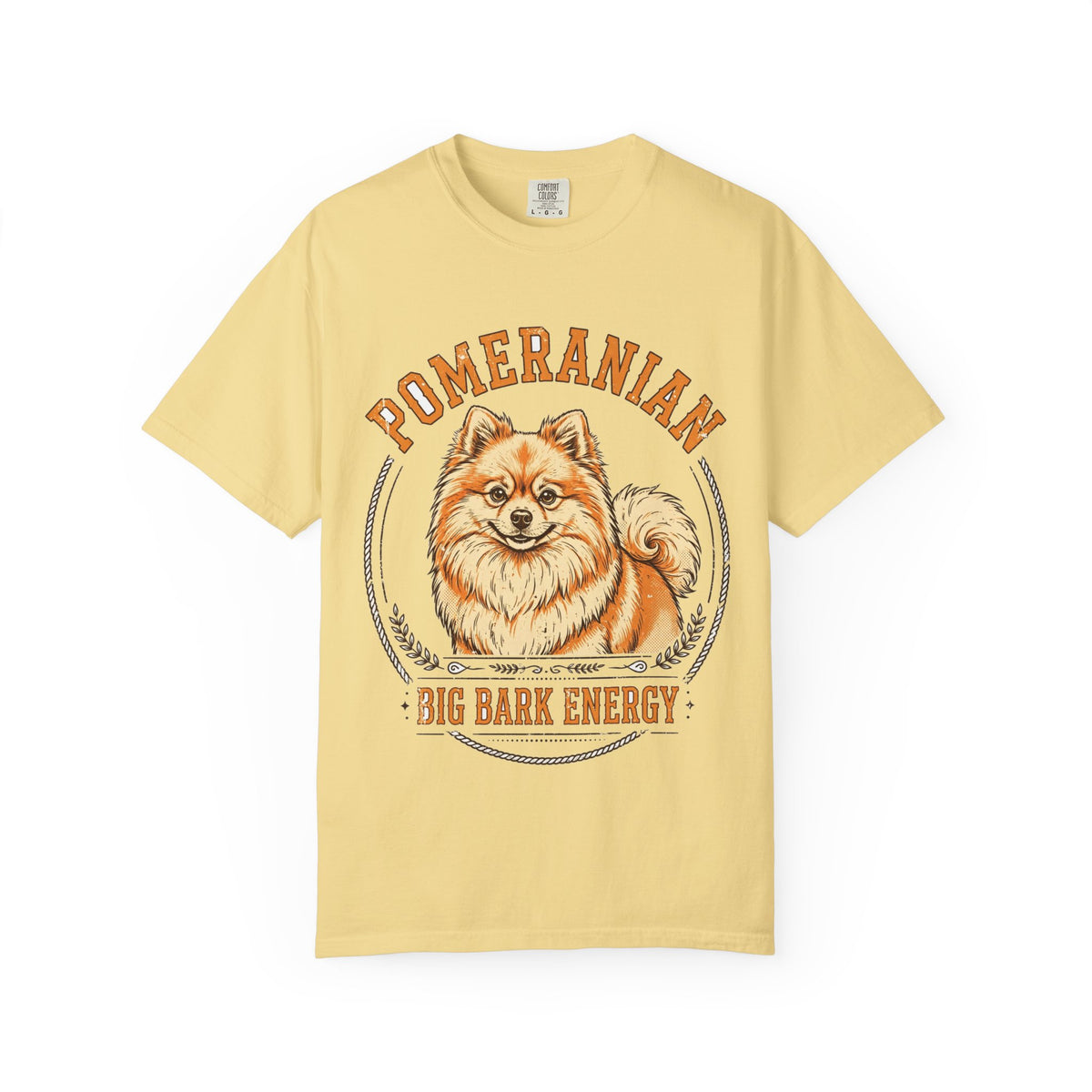 'Big Bark Energy' Pomeranian T-Shirt — alternate view