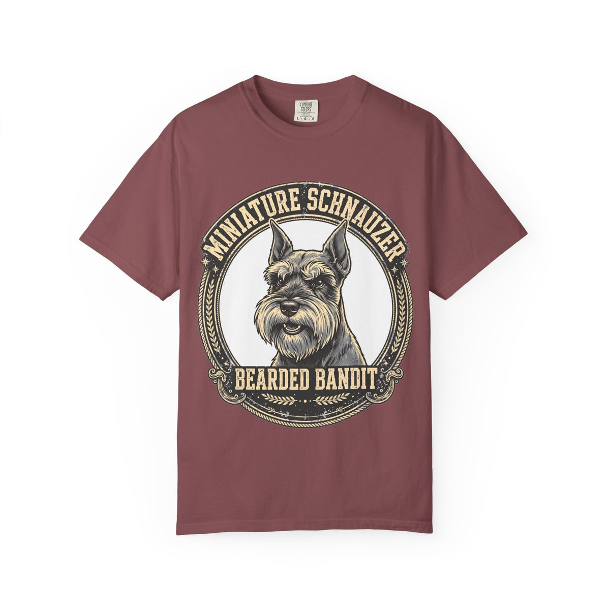 'Bearded Bandit' Miniature Schnauzer T-Shirt — alternate view