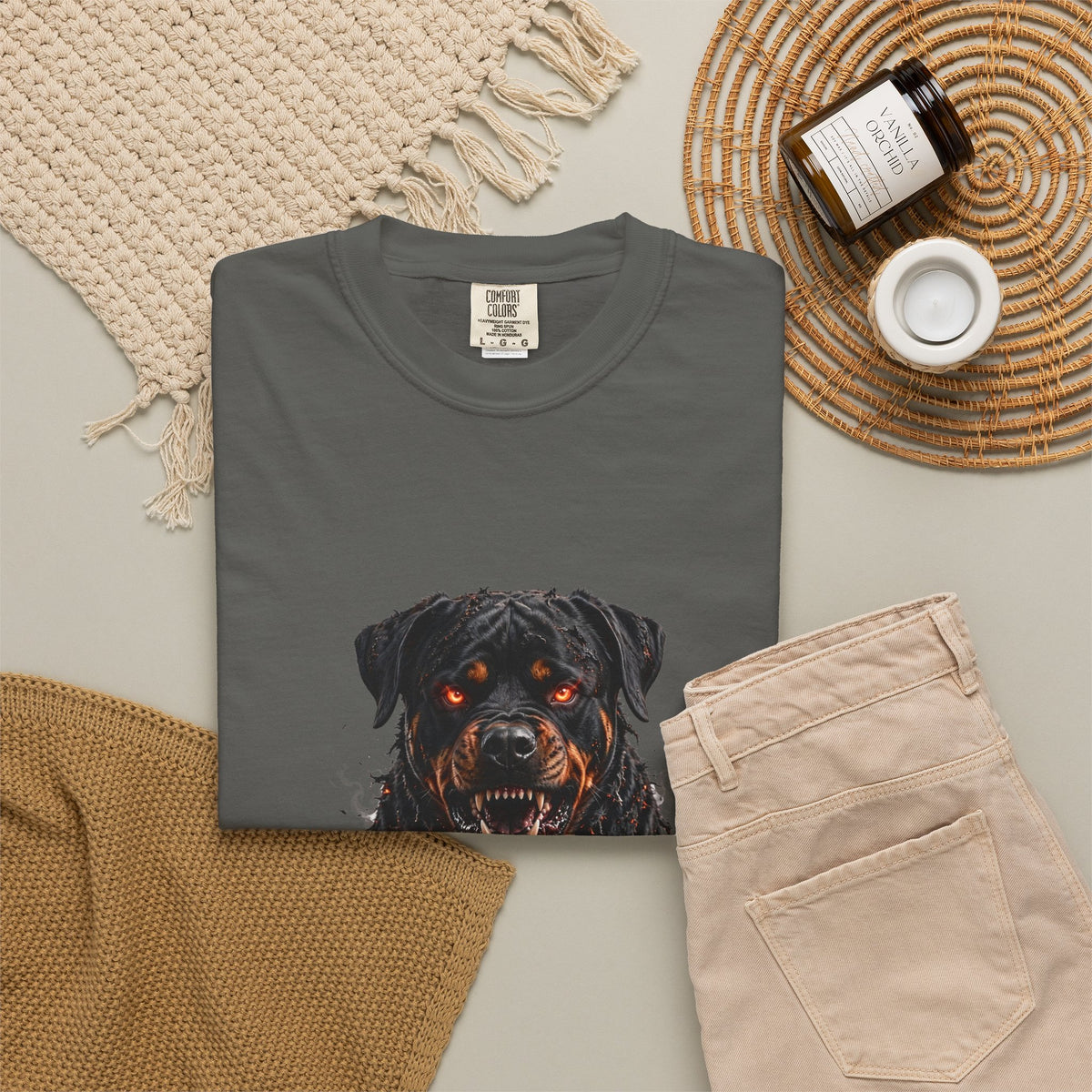 Rottweiler Hellhound Halloween Tee