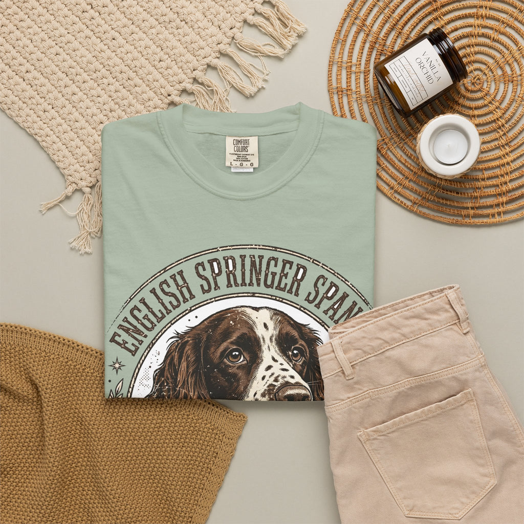 'Spring Loaded' English Springer Spaniel T-Shirt — alternate view