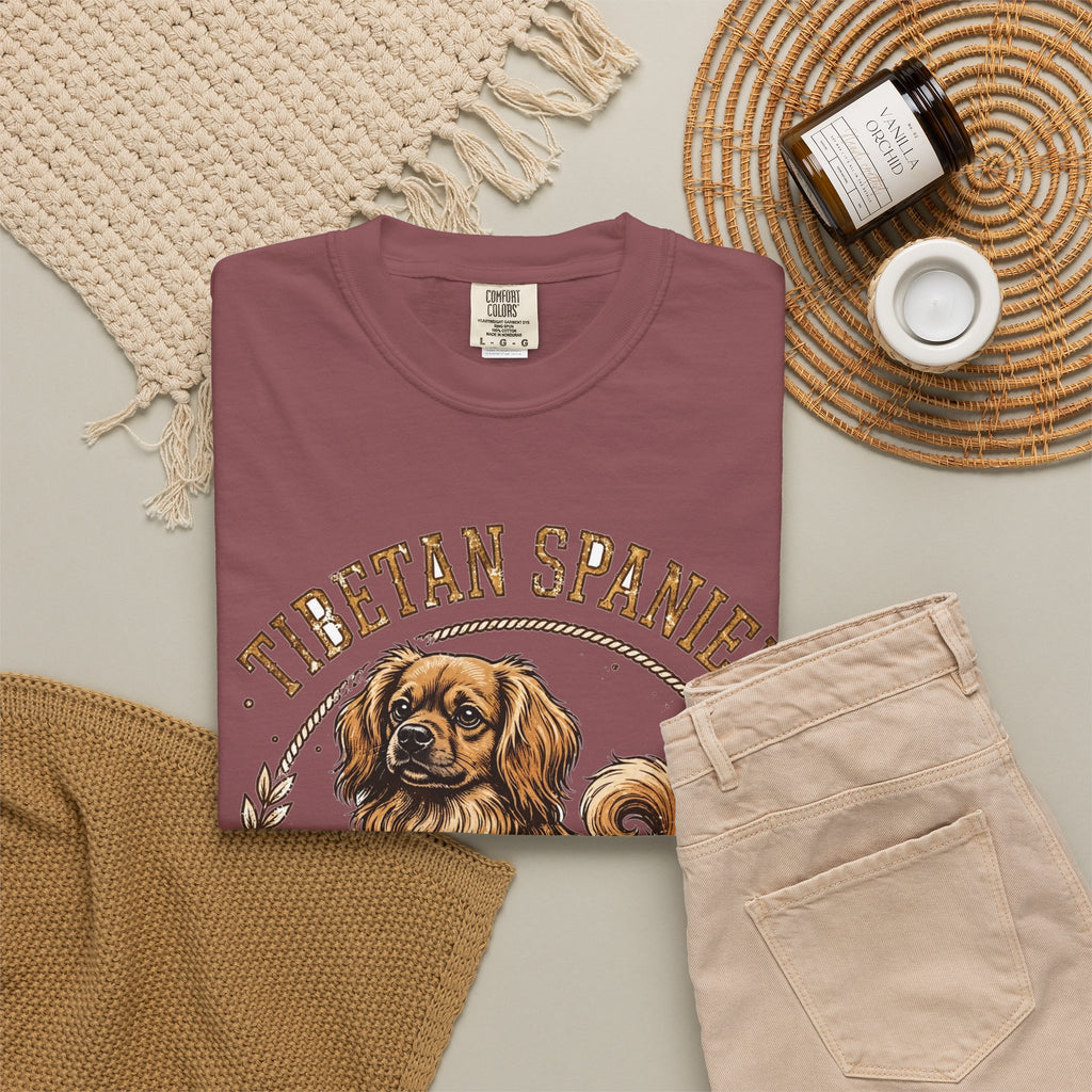 'Temple Lion' Tibetan Spaniel T-Shirt — alternate view
