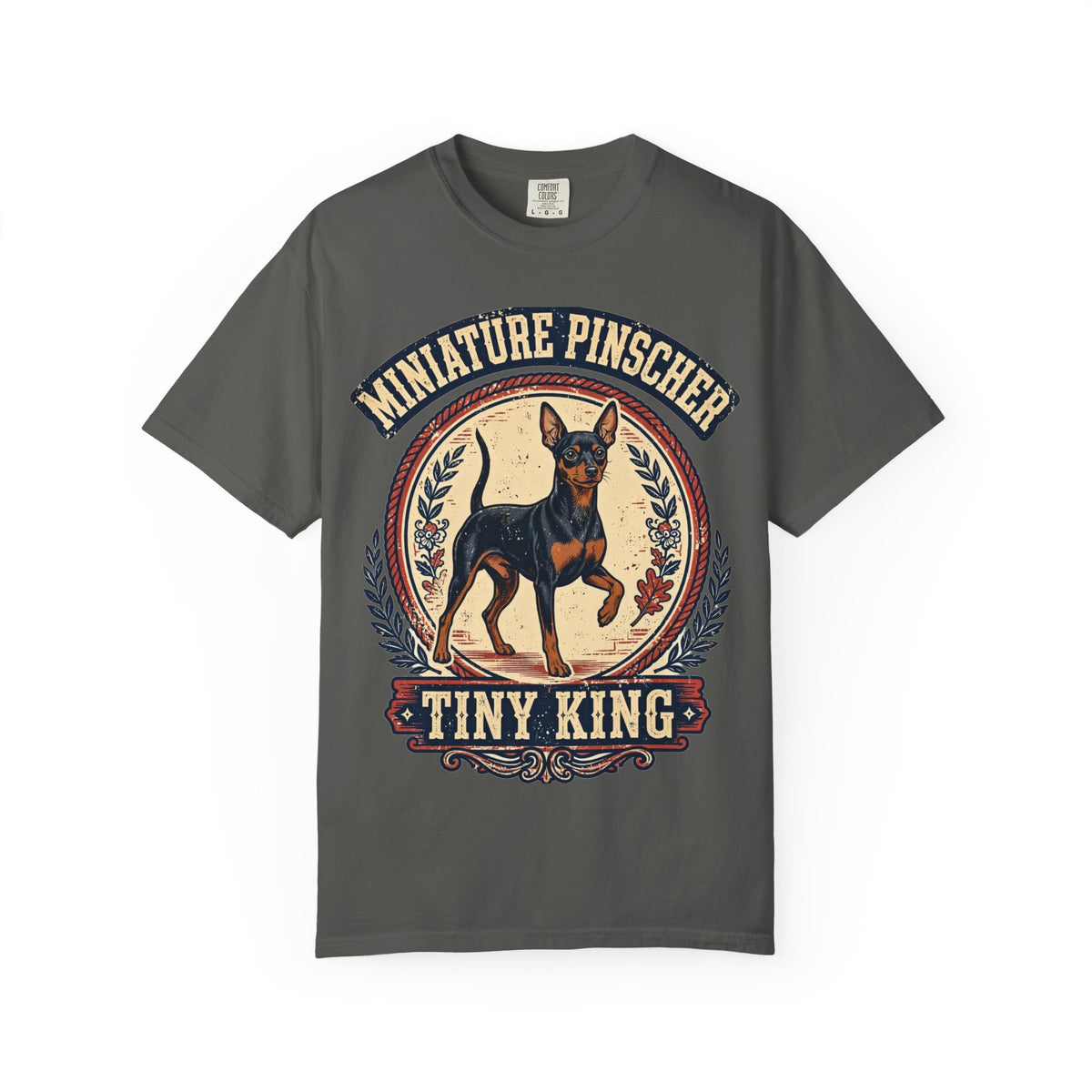'Tiny King' Miniature Pinscher T-Shirt — alternate view