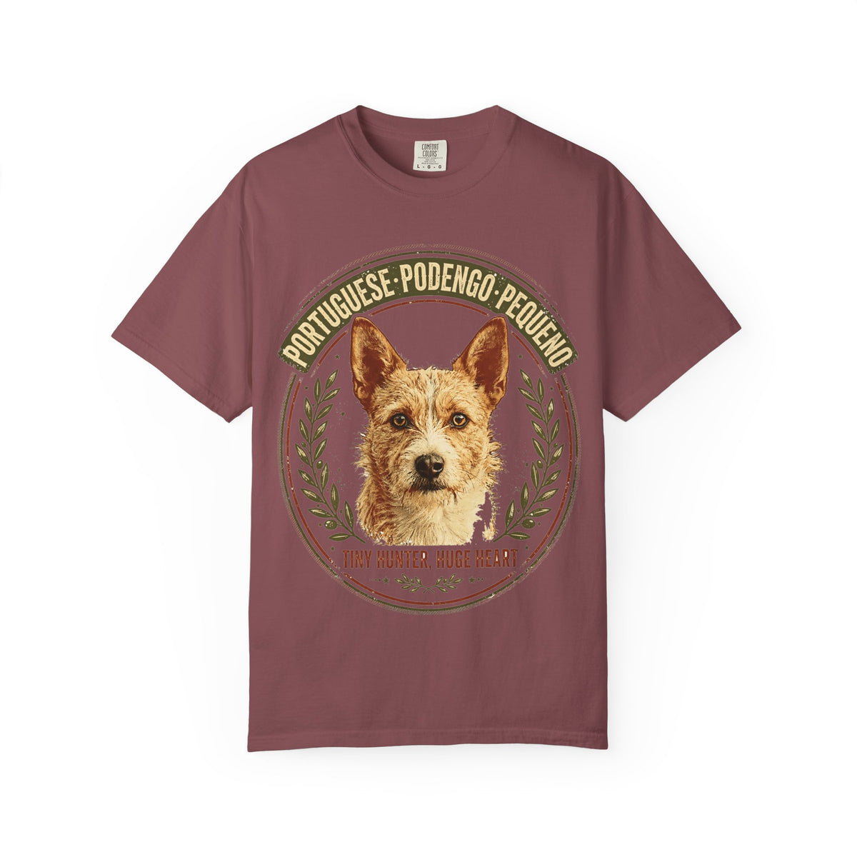 'Podengo Tiny Hunter' Portuguese Podengo Pequeno T-Shirt — alternate view