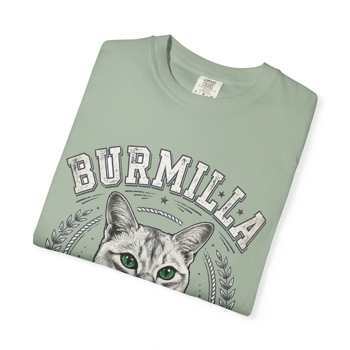 'Silver Lining' Burmilla Cat T-Shirt — alternate view