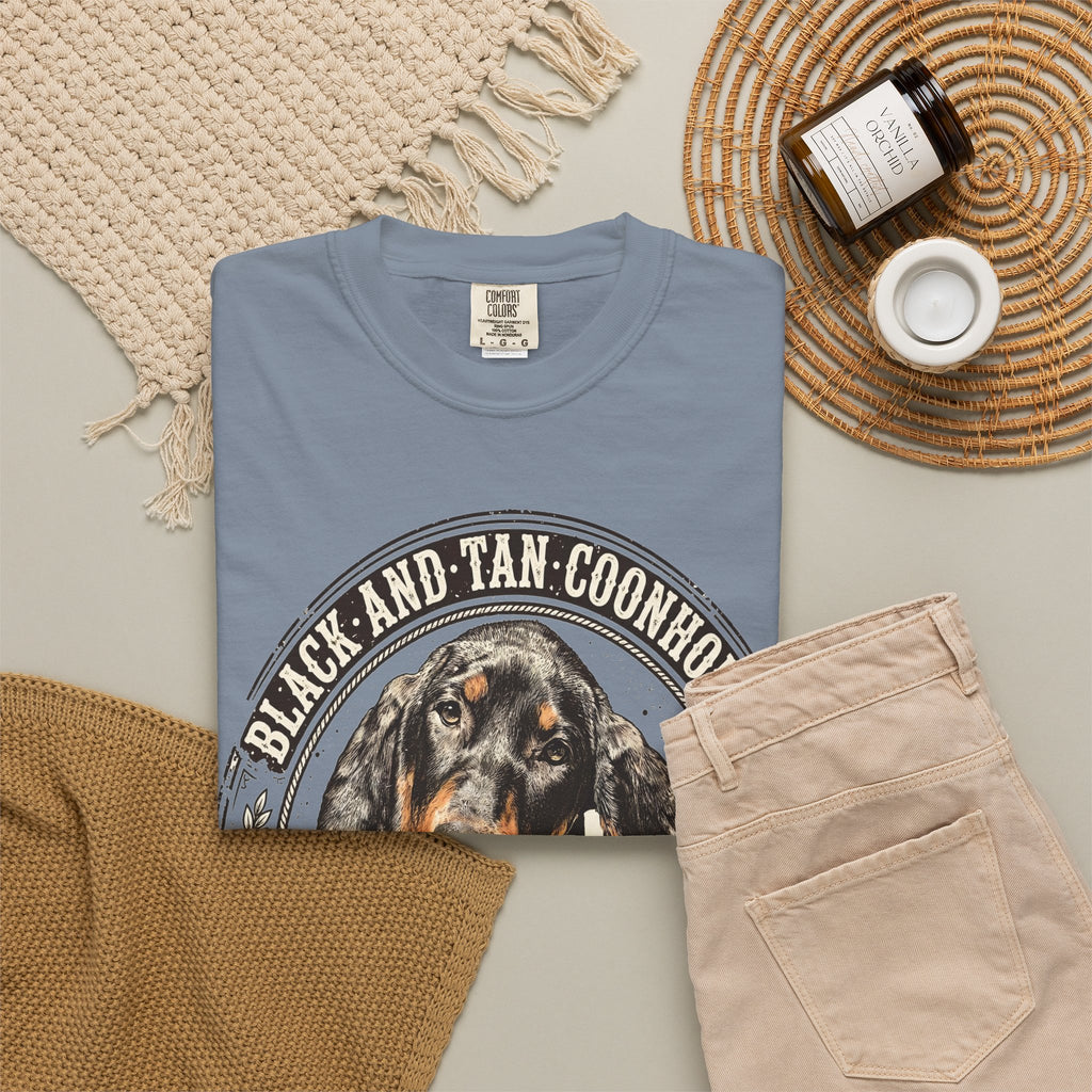 'Midnight' Black and Tan Coonhound T-Shirt — alternate view