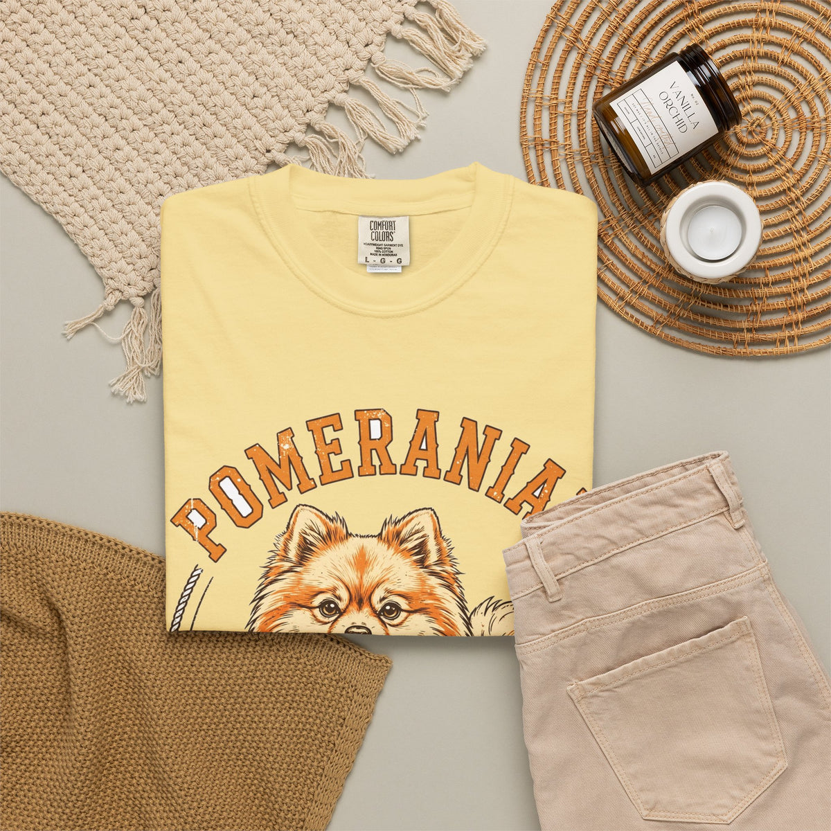 'Big Bark Energy' Pomeranian T-Shirt — alternate view