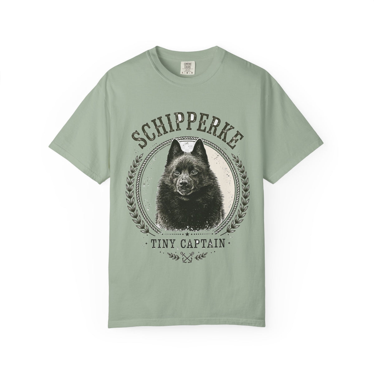 'Tiny Captain' Schipperke T-Shirt — alternate view