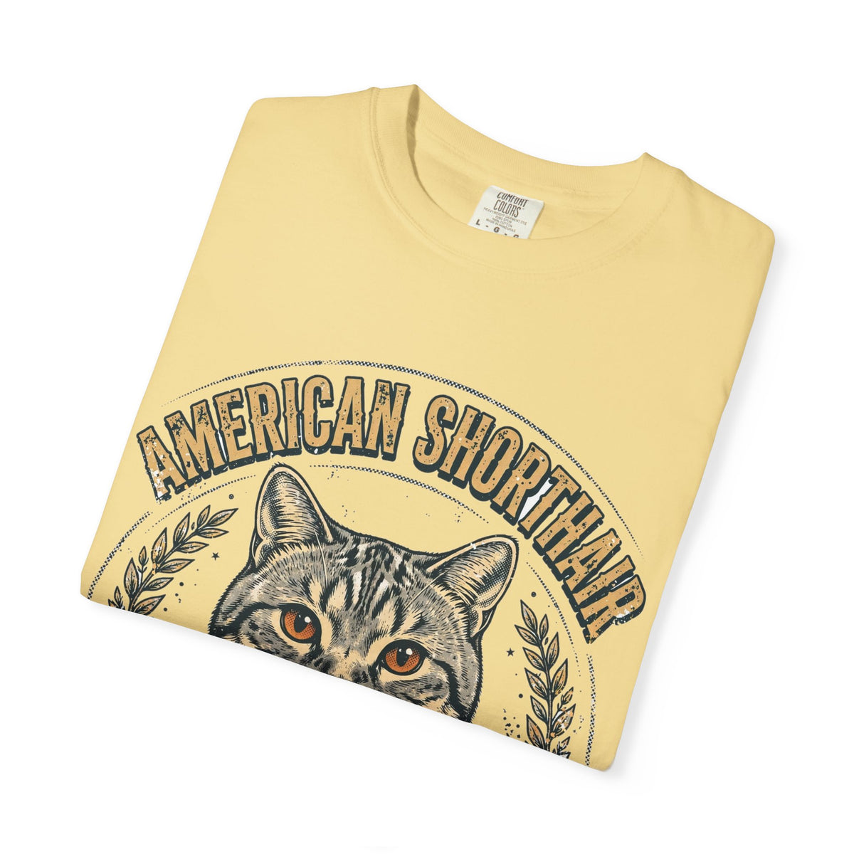 'Classic Cat Energy' American Shorthair T-Shirt — alternate view