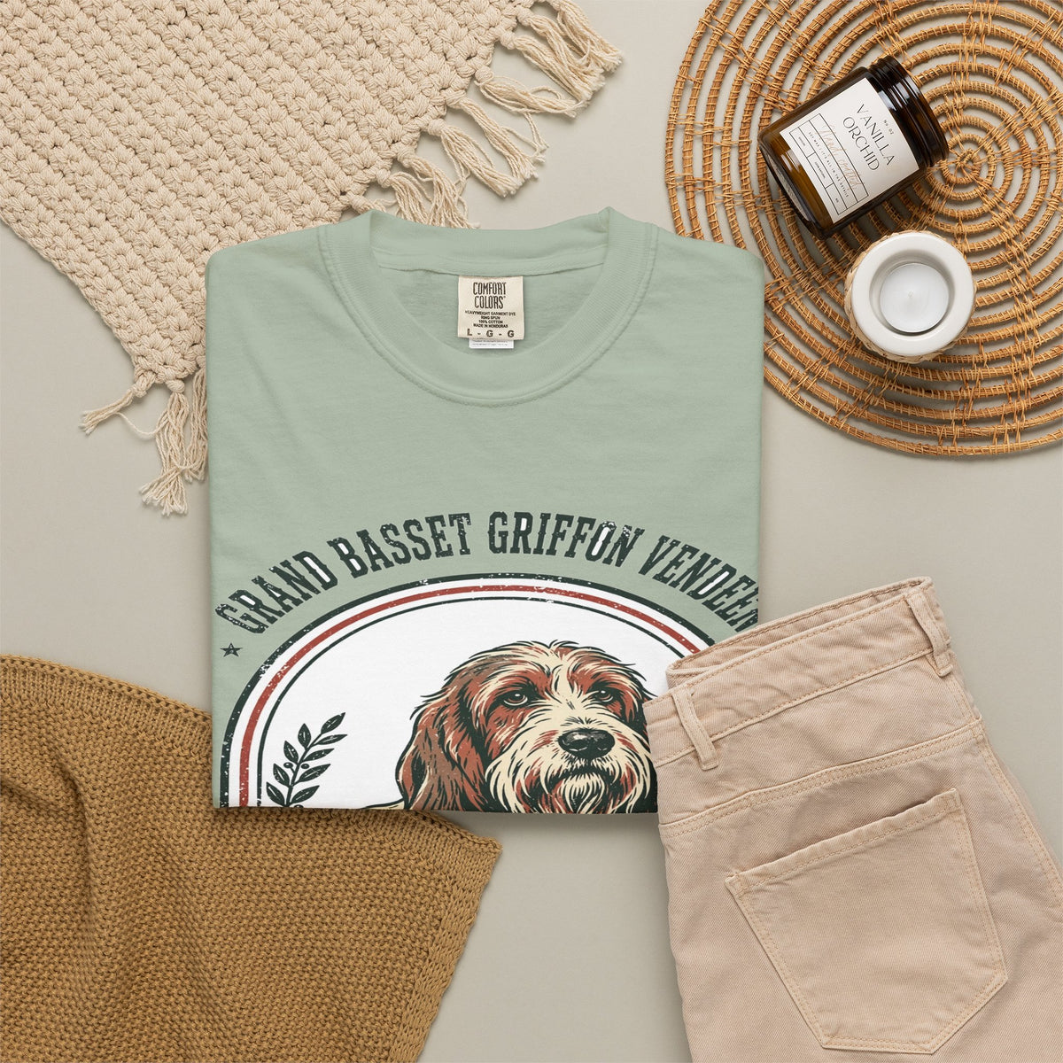 'Shaggy' Grand Basset Griffon Vendeen T-Shirt — alternate view