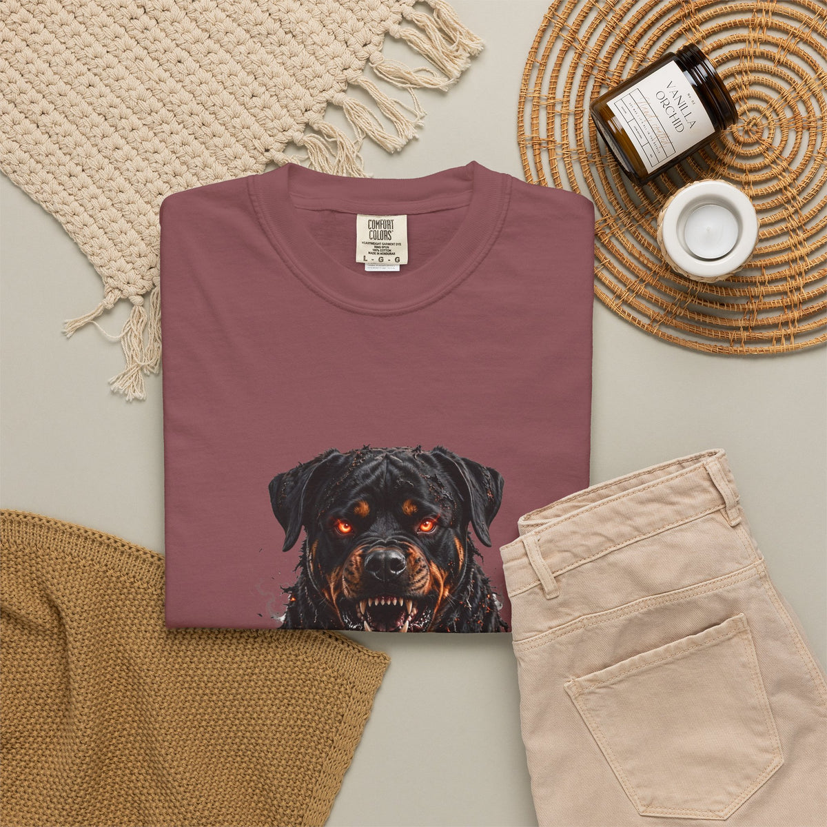 Rottweiler Hellhound Halloween Tee