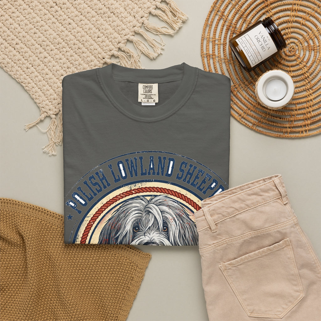 'Shaggy Soul' Polish Lowland Sheepdog T-Shirt — alternate view