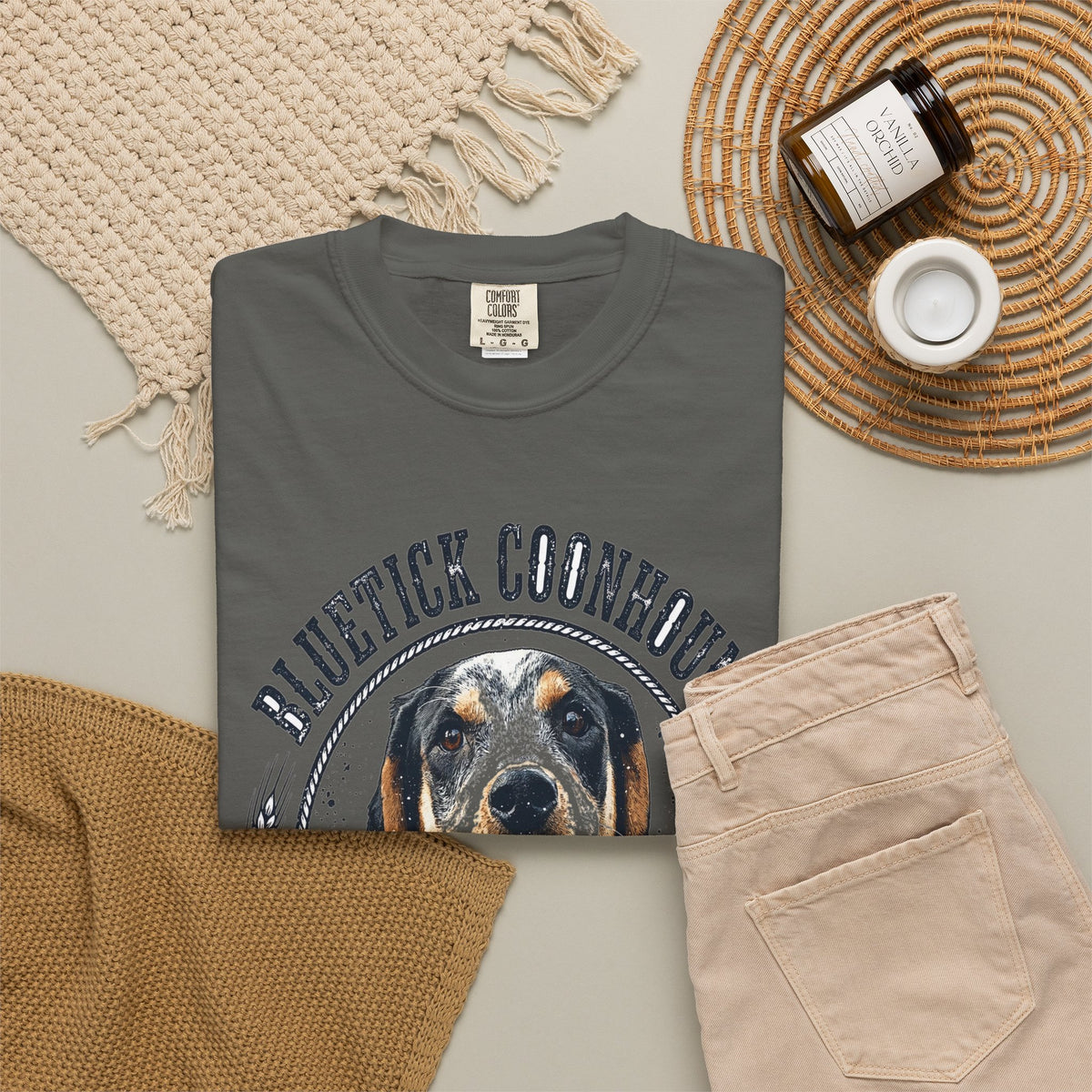 'Bay All Day' Bluetick Coonhound T-Shirt — alternate view