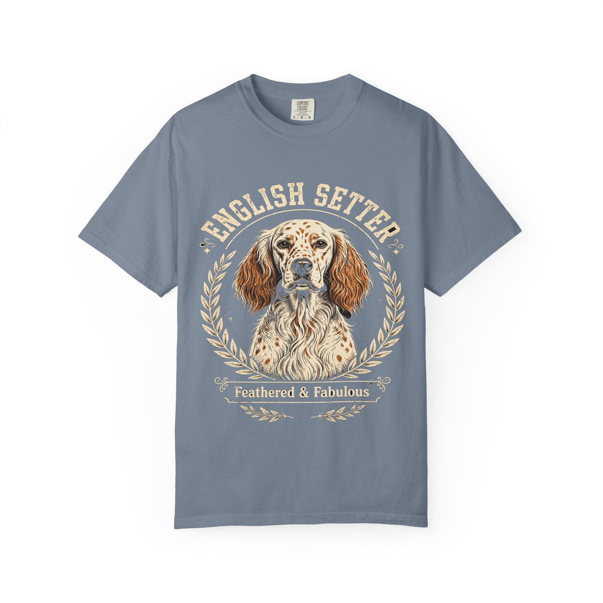 'Feathered & Fabulous' English Setter T-Shirt — alternate view