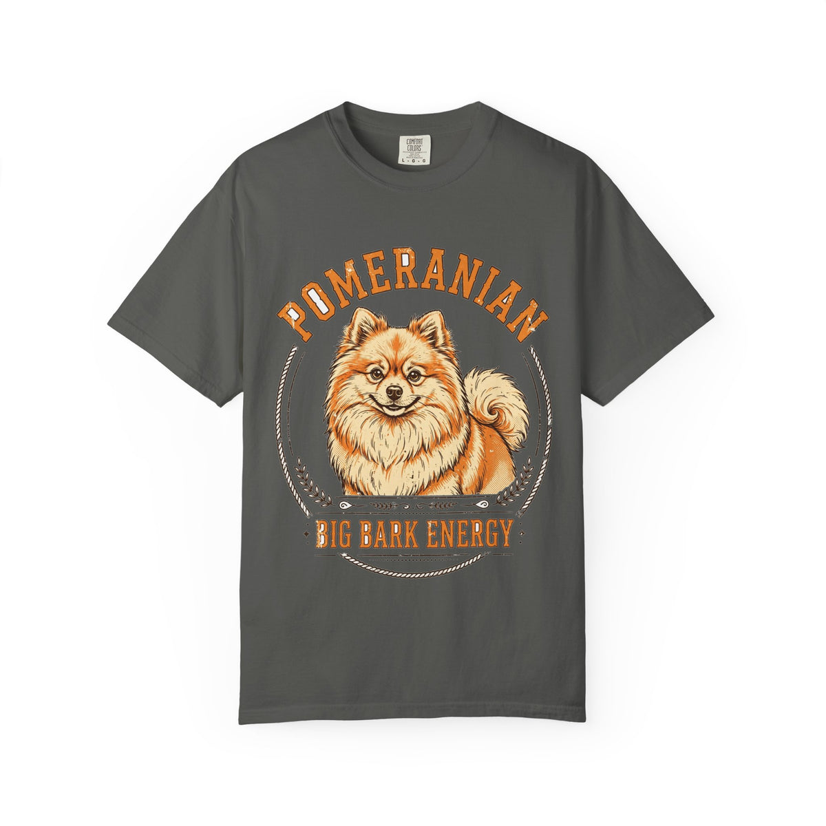 'Big Bark Energy' Pomeranian T-Shirt — alternate view