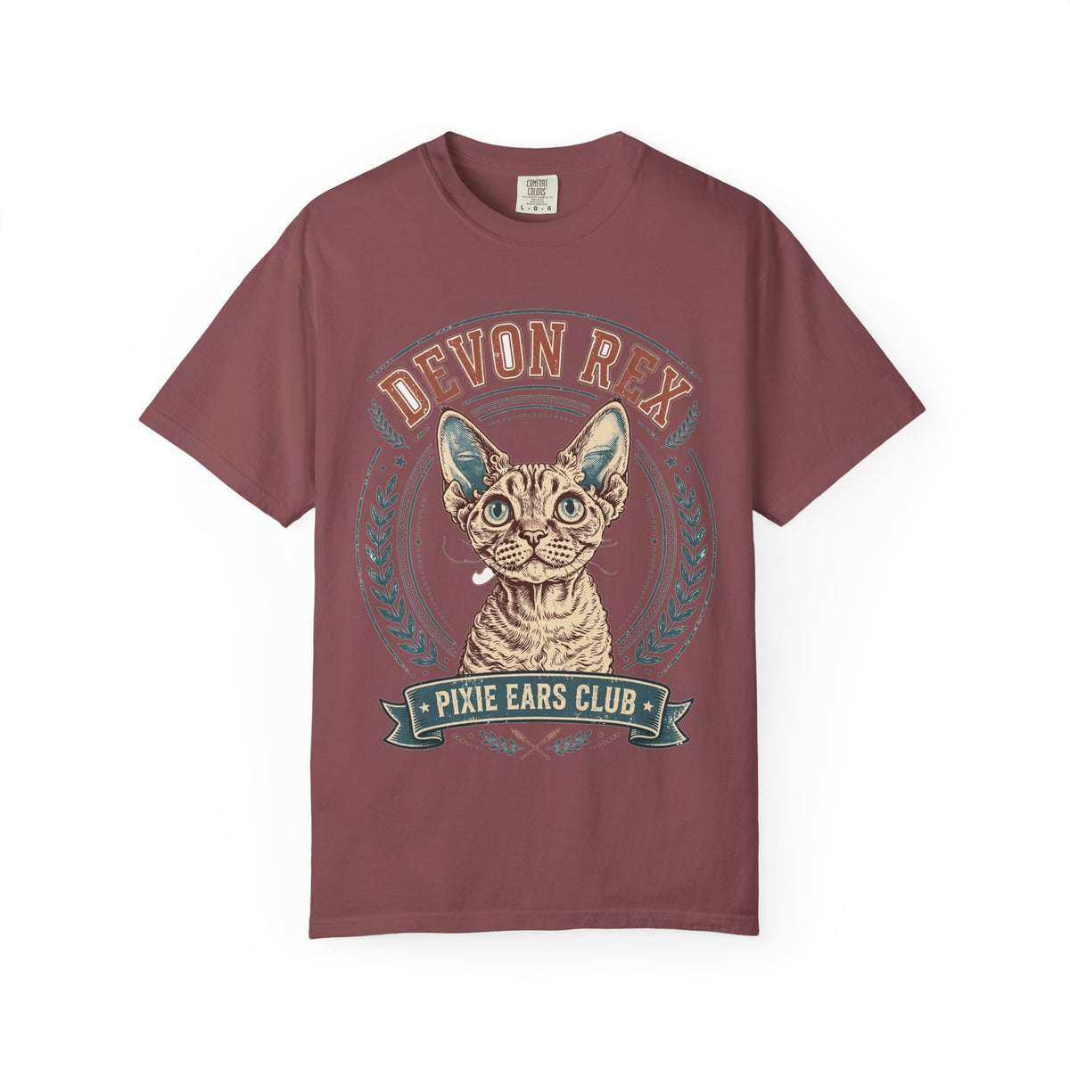 'Pixie Ears Club' Devon Rex T-Shirt — alternate view