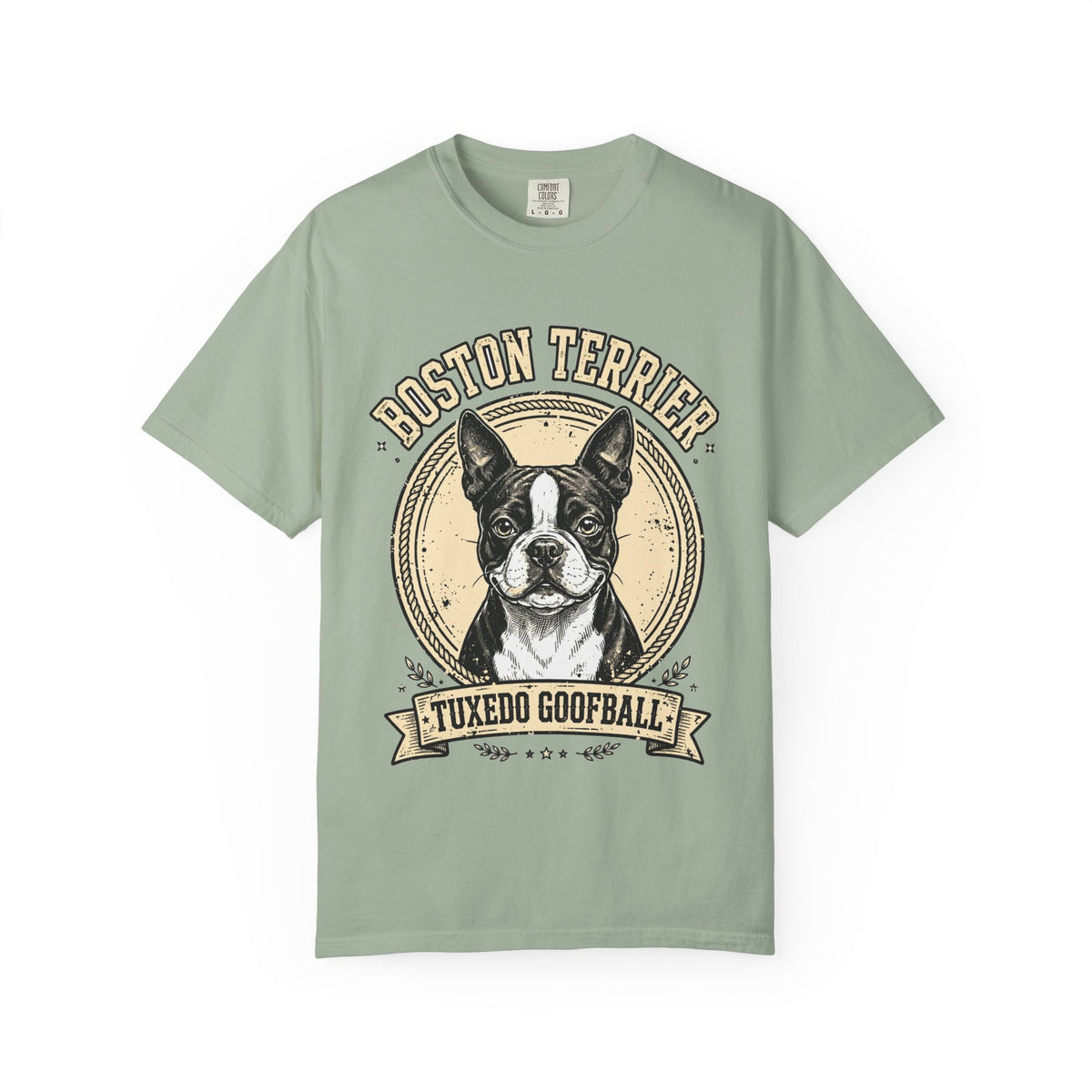 'Tuxedo Goofball' Boston Terrier T-Shirt — alternate view