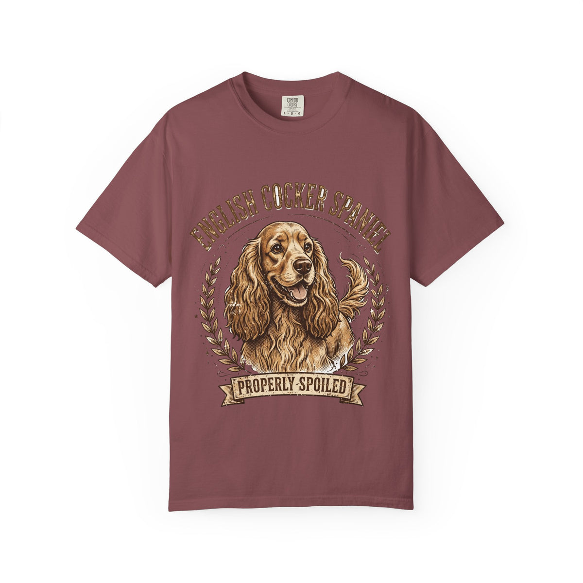 'Properly Spoiled' English Cocker Spaniel T-Shirt — alternate view