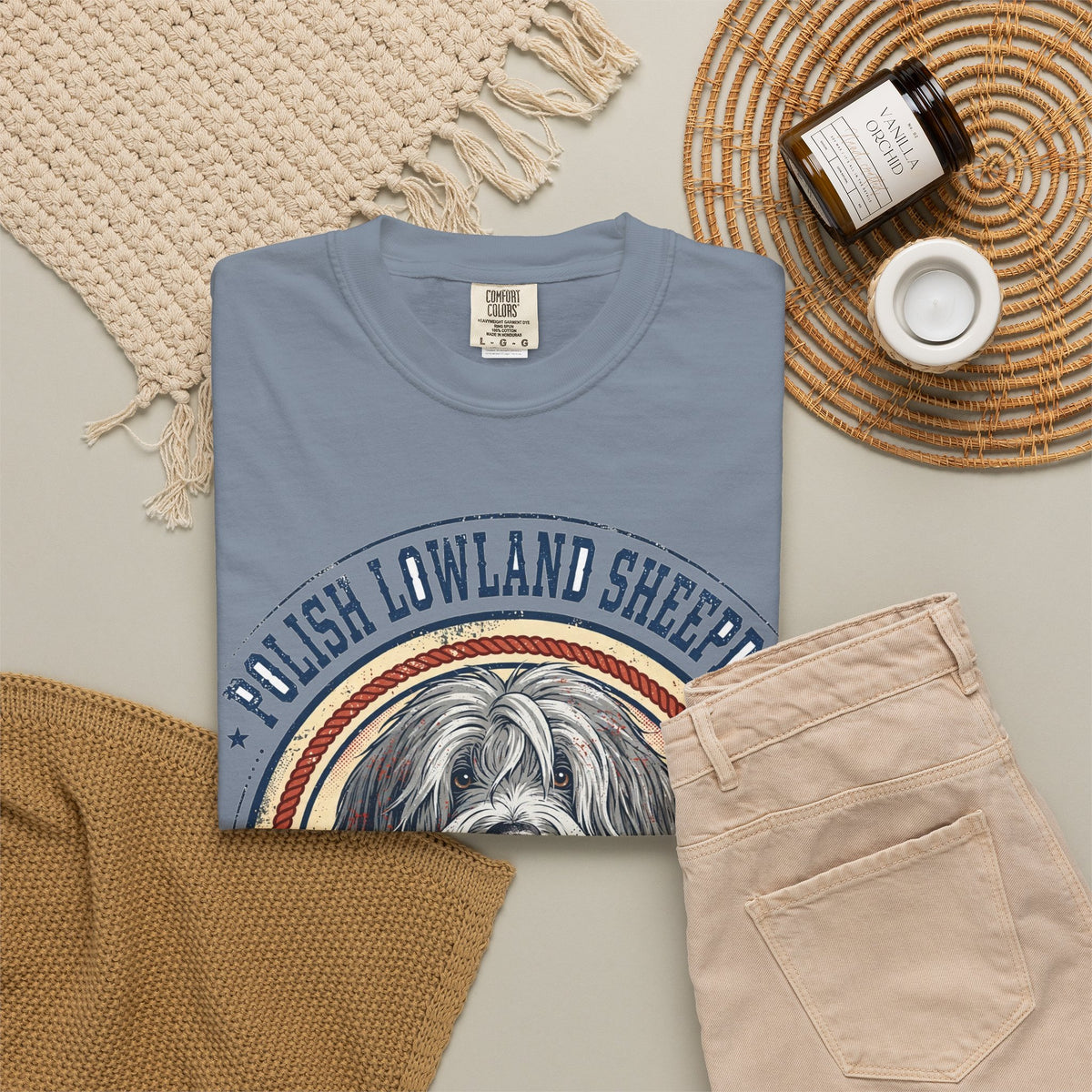 'Shaggy Soul' Polish Lowland Sheepdog T-Shirt — alternate view
