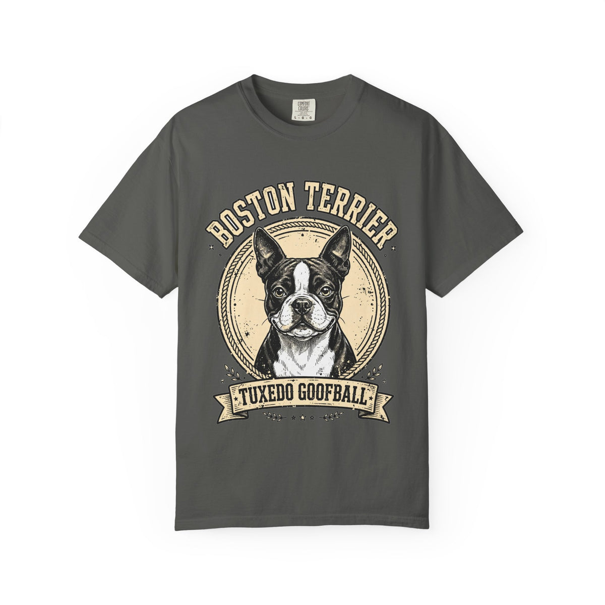 'Tuxedo Goofball' Boston Terrier T-Shirt — alternate view
