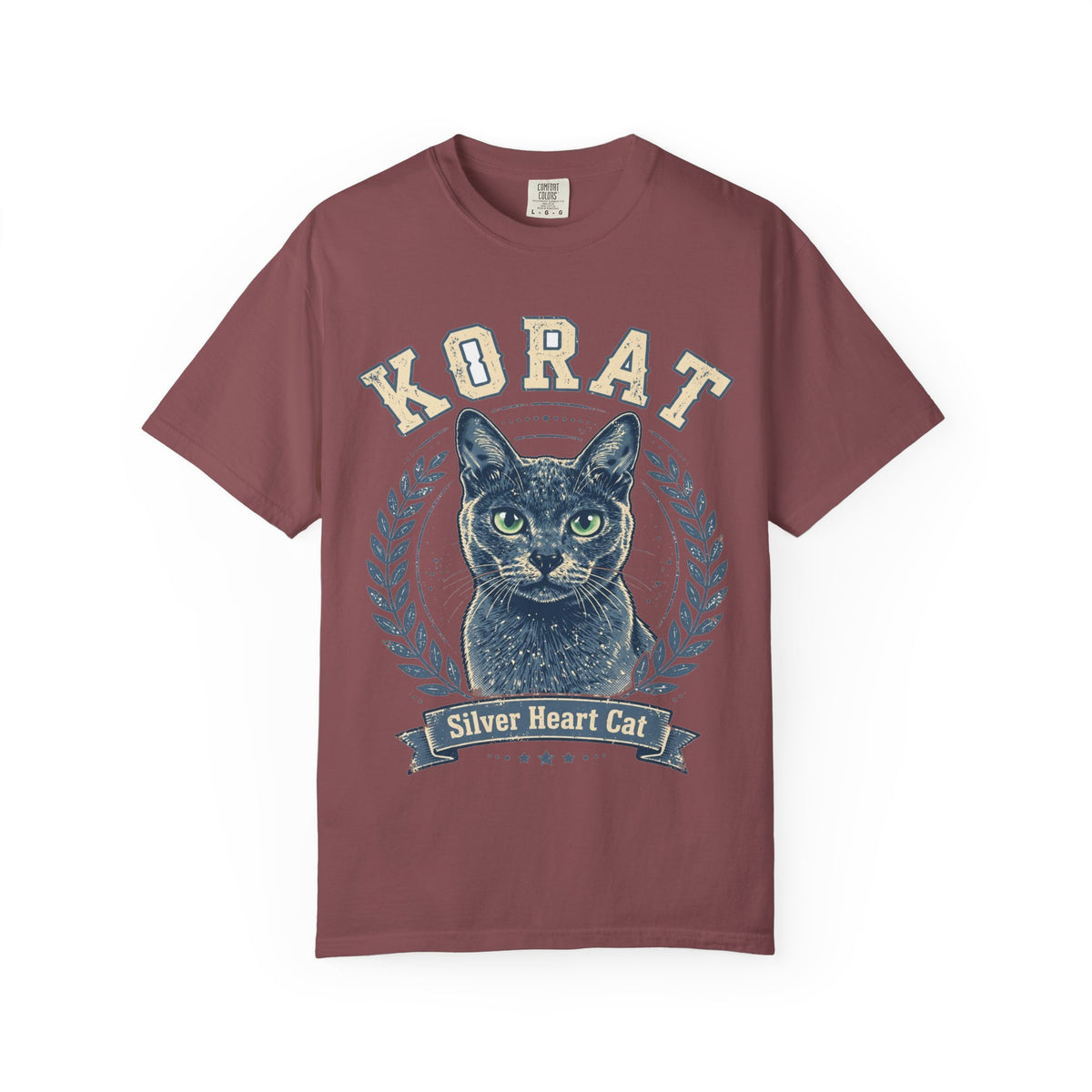 Korat Silver Heart Cat Tee