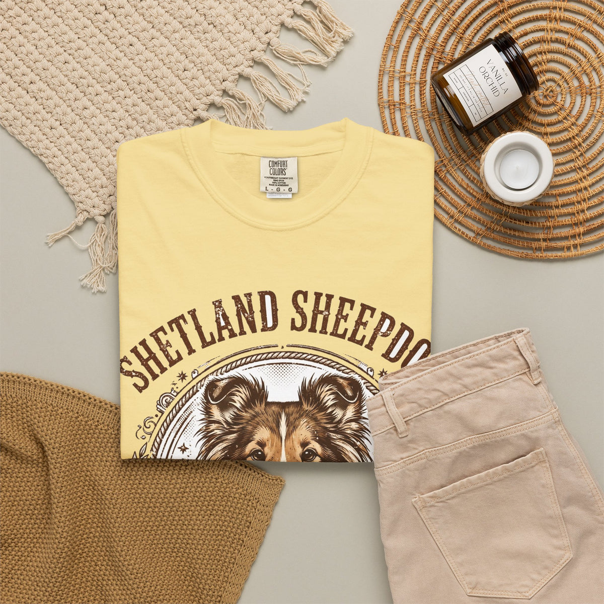 'Sheltie Shuffle' Shetland Sheepdog T-Shirt — alternate view