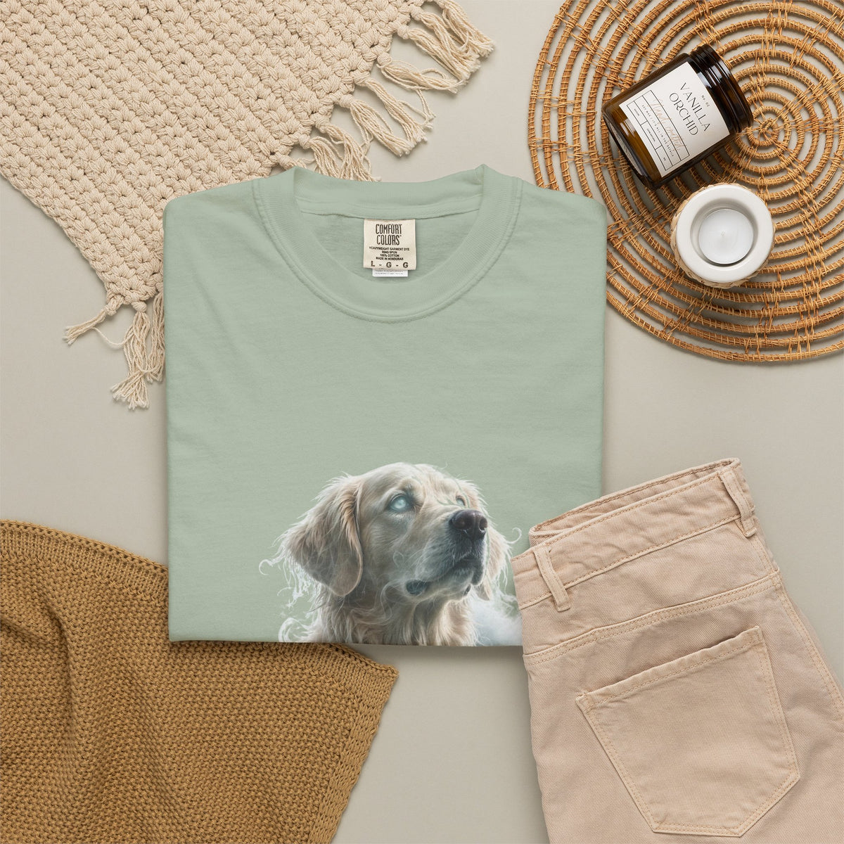 Golden Retriever Spooky Ghost Halloween Tee
